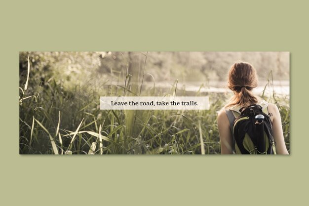 hiking in the nature social media profile cover