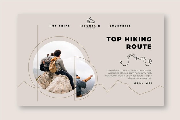 Hiking route landing page