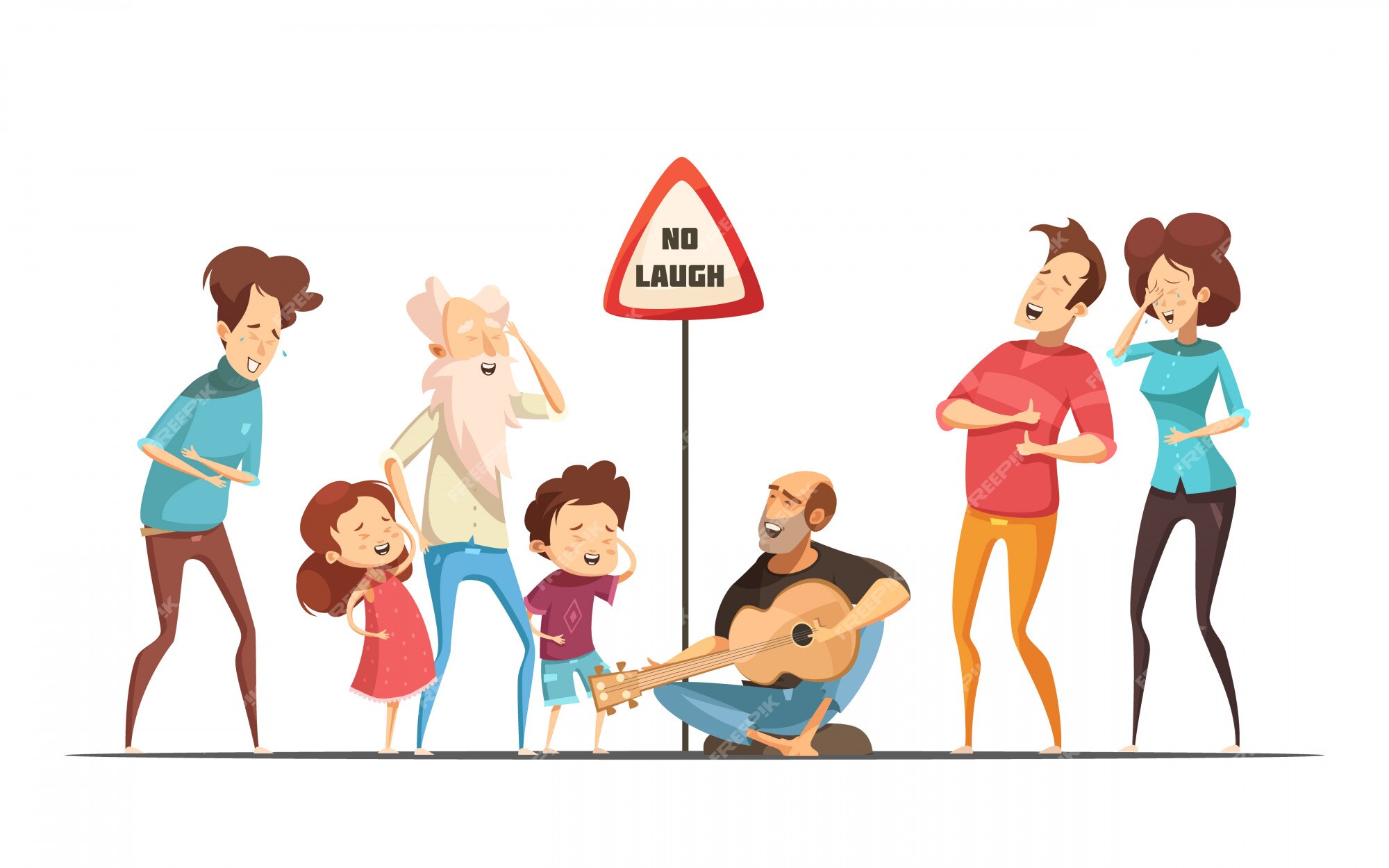 Free Vector | Hilarious funny family life moments with singing and laughing friends retro cartoon comic situation Free Vector | Hilarious funny family life moments with singing and laughing friends retro cartoon comic situation