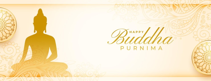 Free Vector hindu cultural buddha prunima event wallpaper design
