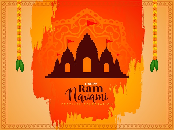 मुफ़्त वेक्टर hindu cultural festival ram navami celebration background