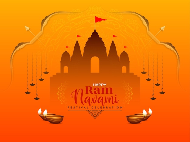 Hindu cultural festival Ram Navami celebration background