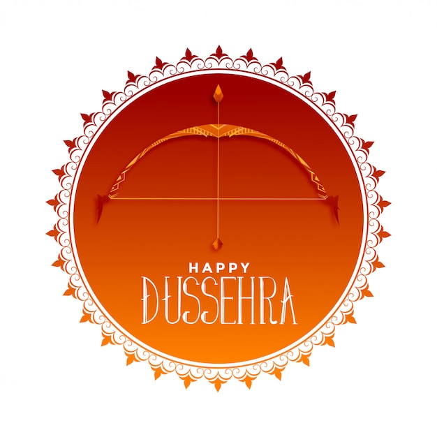 Free vector hindu dussehra festival card