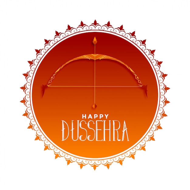 Free vector hindu dussehra festival card