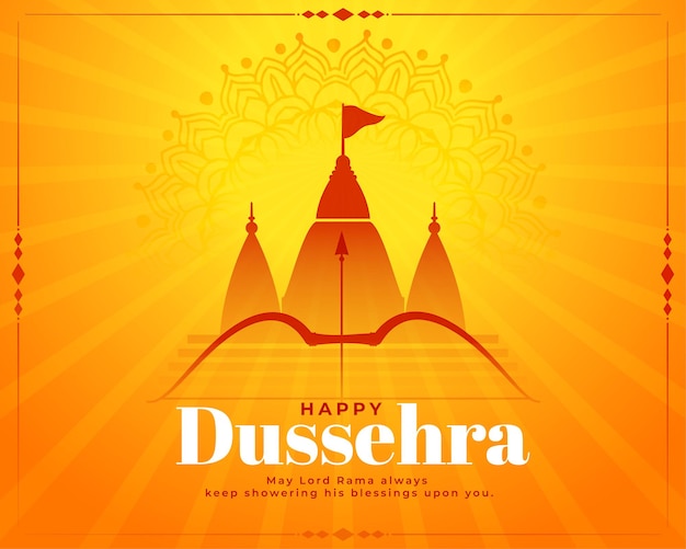 Free vector hindu festival of happy dussehra wishes background