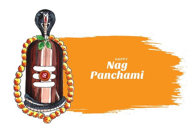 Hindu festival happy nag panchami celebration background