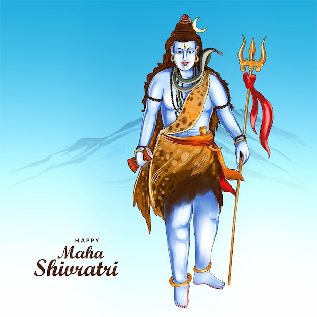 Hindu festival maha shivratri card background