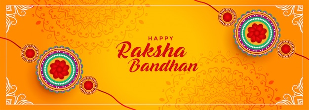 Free vector hindu festival of raksha bandhan banner design