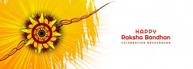 Free vector hindu festival raksha bandhan banner design