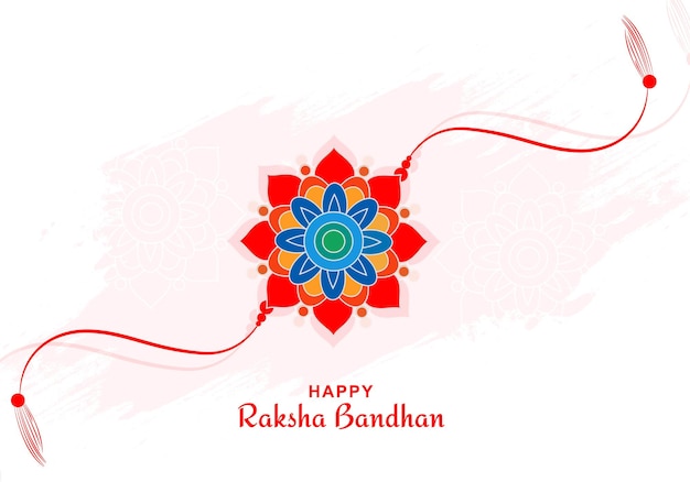 Free vector hindu festival raksha bandhan celebration card design