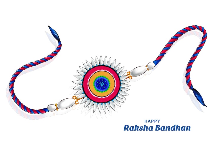 मुफ़्त वेक्टर hindu festival raksha bandhan celebration card design