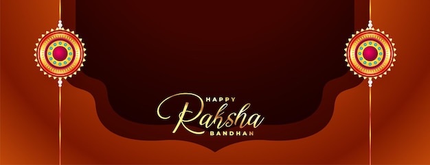 Hindu festival raksha bandhan holiday banner with rakhi design