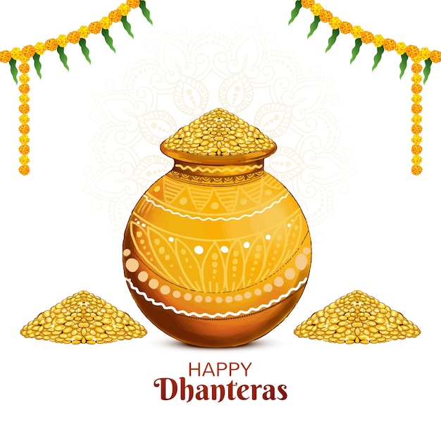 Hindu festival subh dhanteras card background