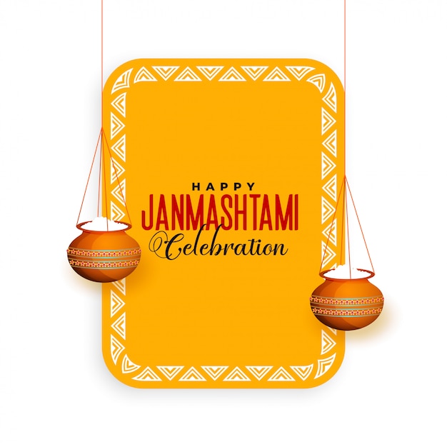 Hindu janmashtami festival celebration greeting