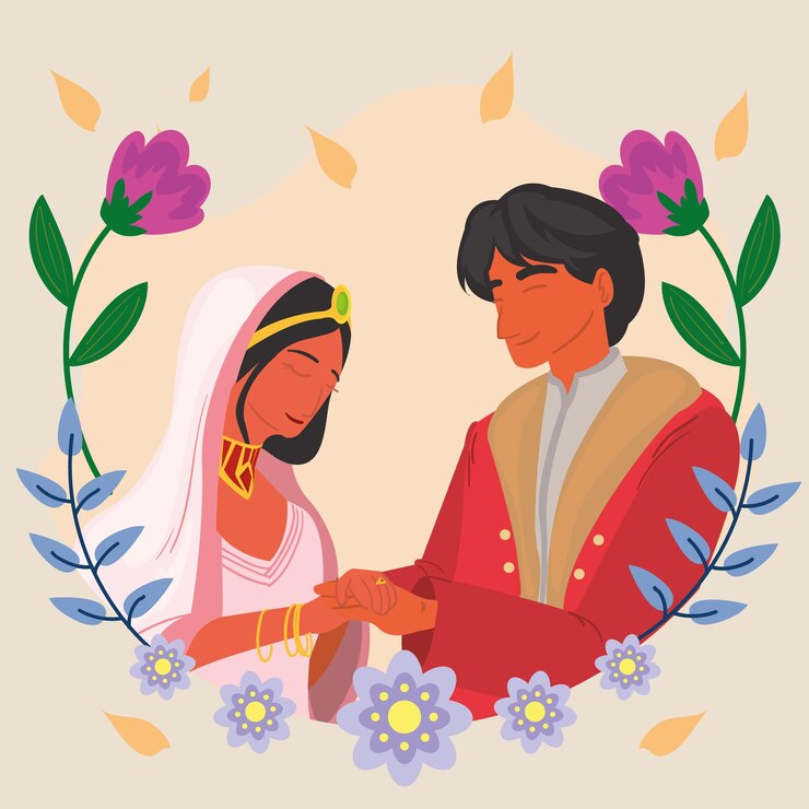 मुफ़्त वेक्टर hindu marriage card