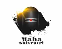 Free vector hindu religious maha shivratri celebration background design