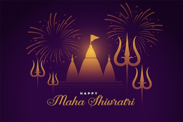 Hindu traditional happy maha shivrati festival background