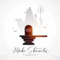 Free vector hindu traditional maha shivratri celebration background design