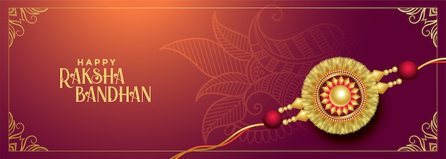 Hindu traditional raksha bandhan festival banner