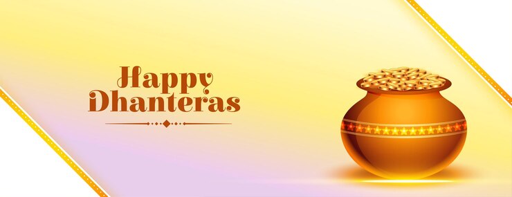 मुफ़्त वेक्टर hindu traditional shubh dhanteras wishes banner goddess laxmi pooja vector