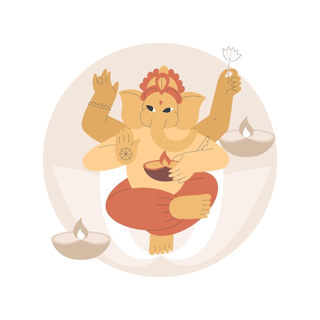 Free vector hinduism concept illustration