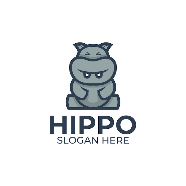 Hippo mascot logo