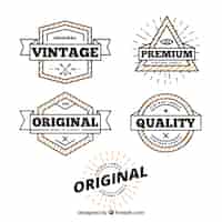Free vector hipster badges collection