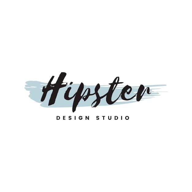 Free vector hipster design studio logo vector