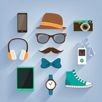 Free vector hipster elements collection