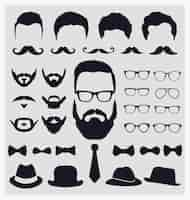 Free vector hipster look elements collection