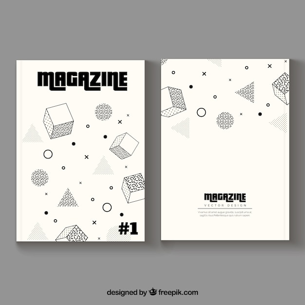 Free vector hipster magazine cover