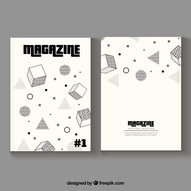 Free vector hipster magazine cover