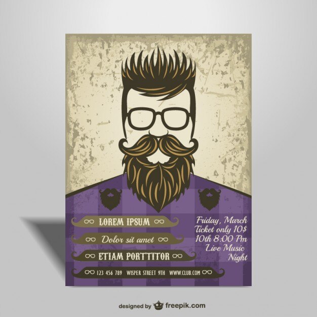 Hipster style poster