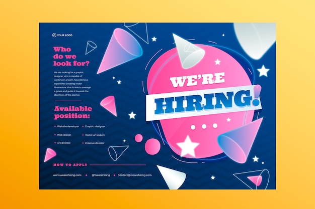 Hiring flyer design template