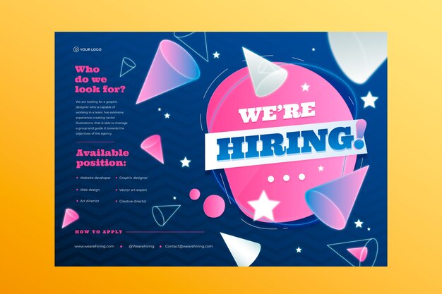 Hiring flyer design template