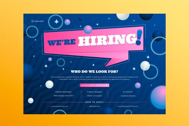 Hiring flyer design template