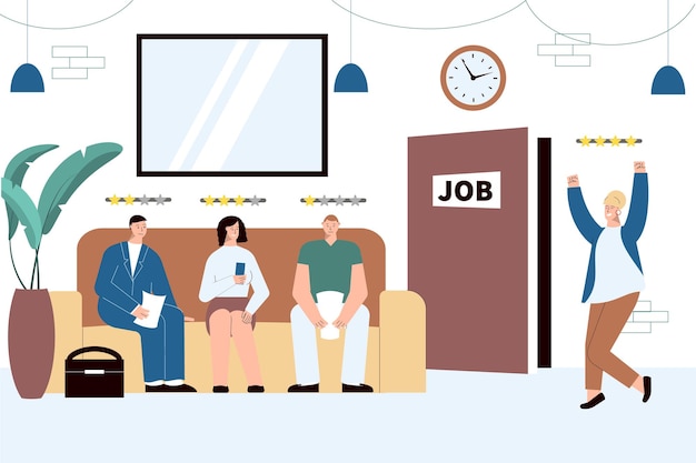 Hiring people illustration