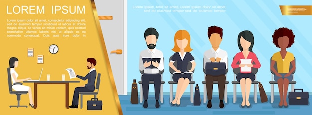 Free vector hiring and recruitment business concept