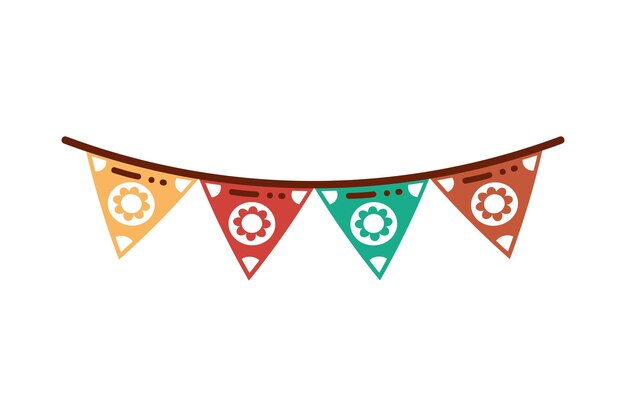 hispanic heritage garland illustration