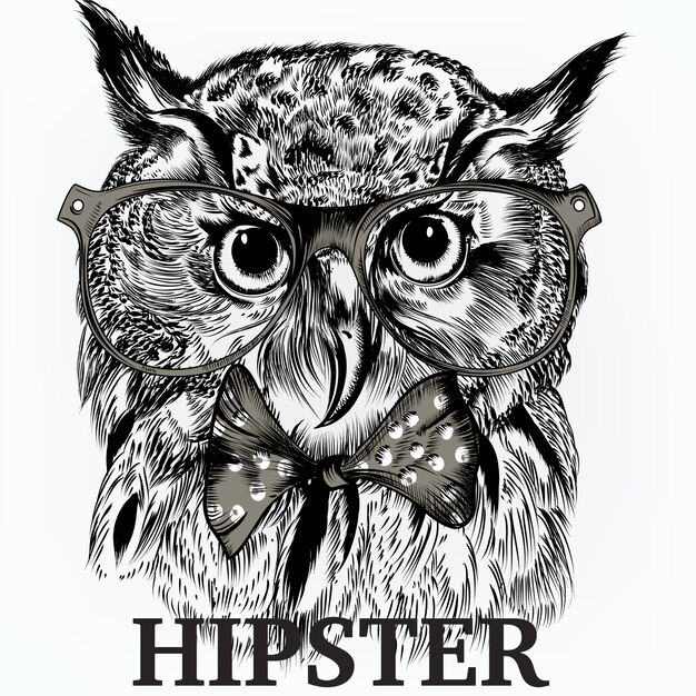 Hispter owl background