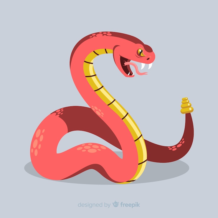 Free Vector hissing rattlesnake background