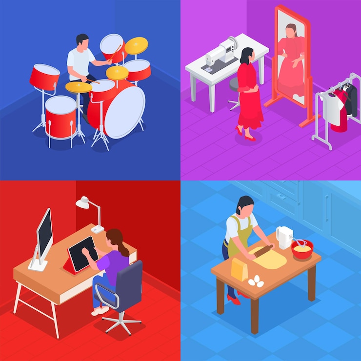 Free Vector hobby 2x2 set