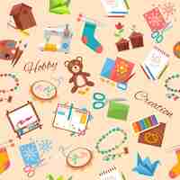 Free vector hobby and handicraft pattern