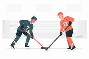 Free vector hockey concept illustration