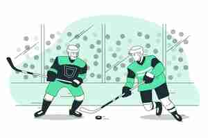 Free vector hockey concept illustration