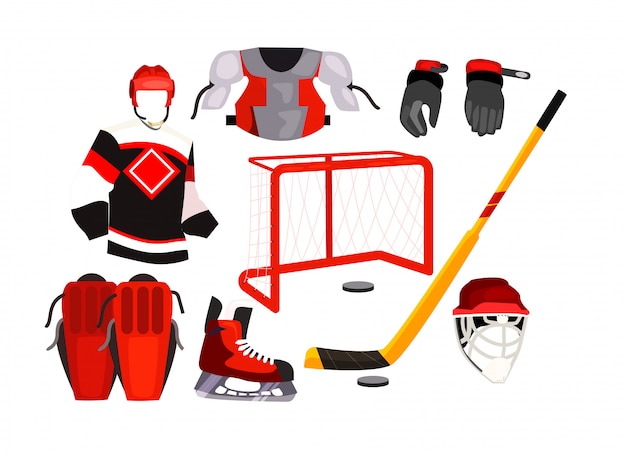 Icone di equipaggiamento dell'hockey