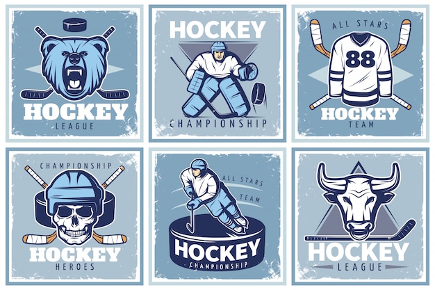 Hockey league posters set