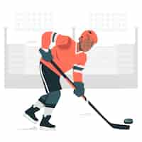 Free vector hockey player concept illustration