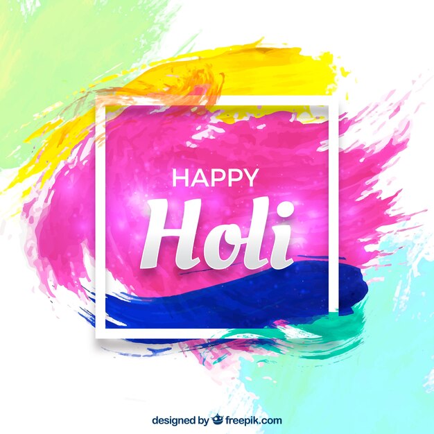 Holi background with colorful paint