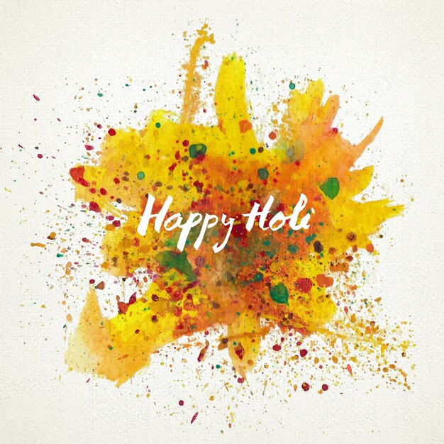 Holi background with paint splatters